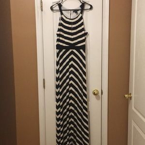 Black and white maxi dress
